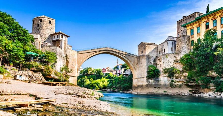 From Split and Trogir: Mostar Tour with Kravica Waterfalls - Mostar begins with Stari Most